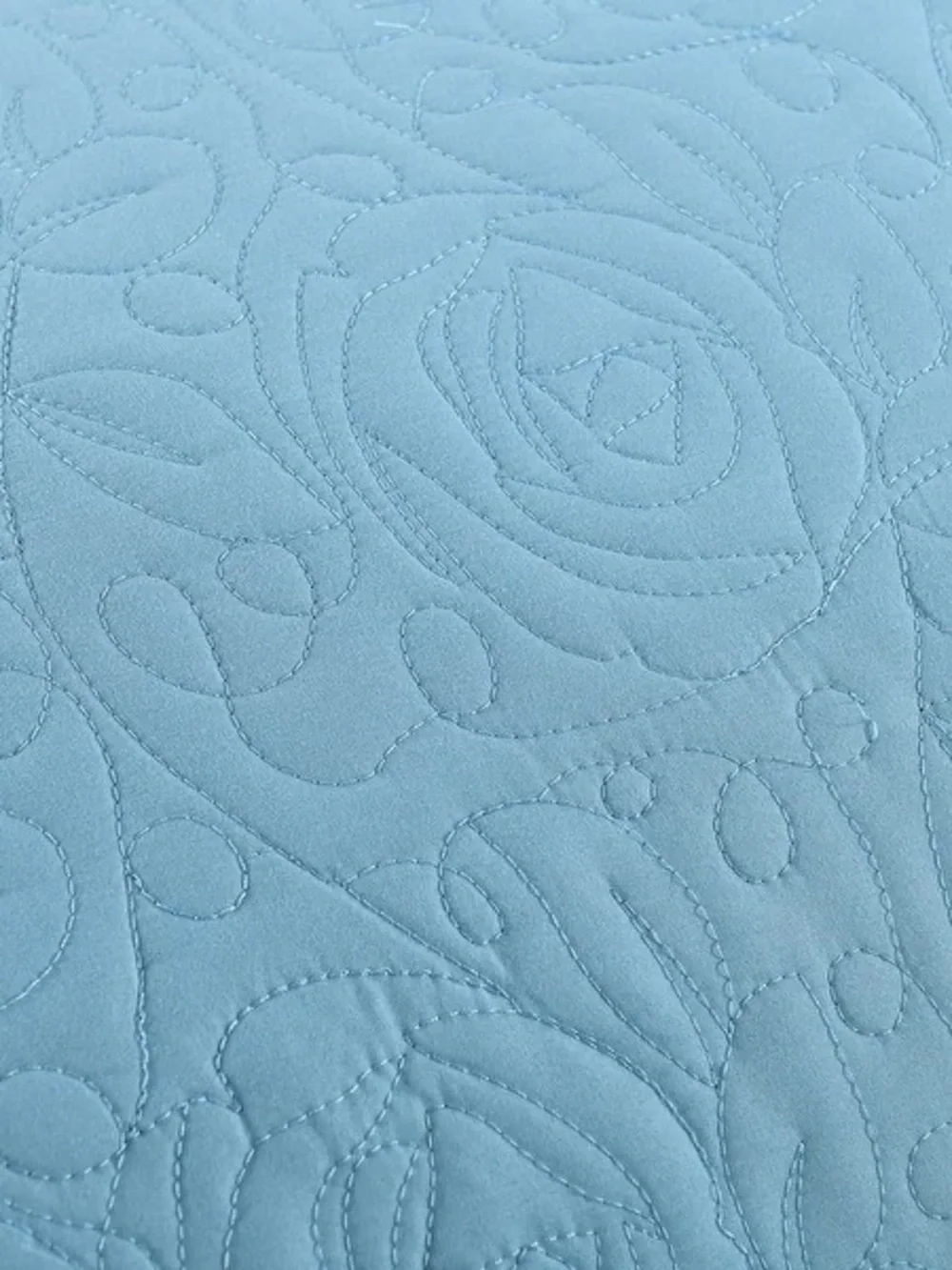 Light Blue Decorative Quilted Pillow Shams - Pack of 2